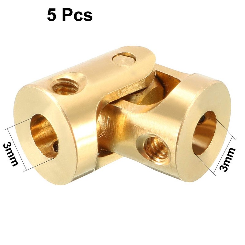 sourcing map 5pcs 3mm to 3mm Inner Dia Rotatable Universal