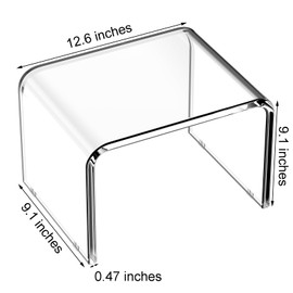 Acrylic Non-Slip Step Stool, Step Stool for Kids, Acrylic Stool, Acrylic Step Stool for Adults, Toilet Stool, Plant Stand, Footstool, Display Rack (Non-Slip（2 Pack）)