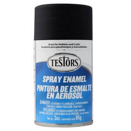 Testors Corp. Spray 3oz Flat Black TES1249T Plastics Paint Enamels