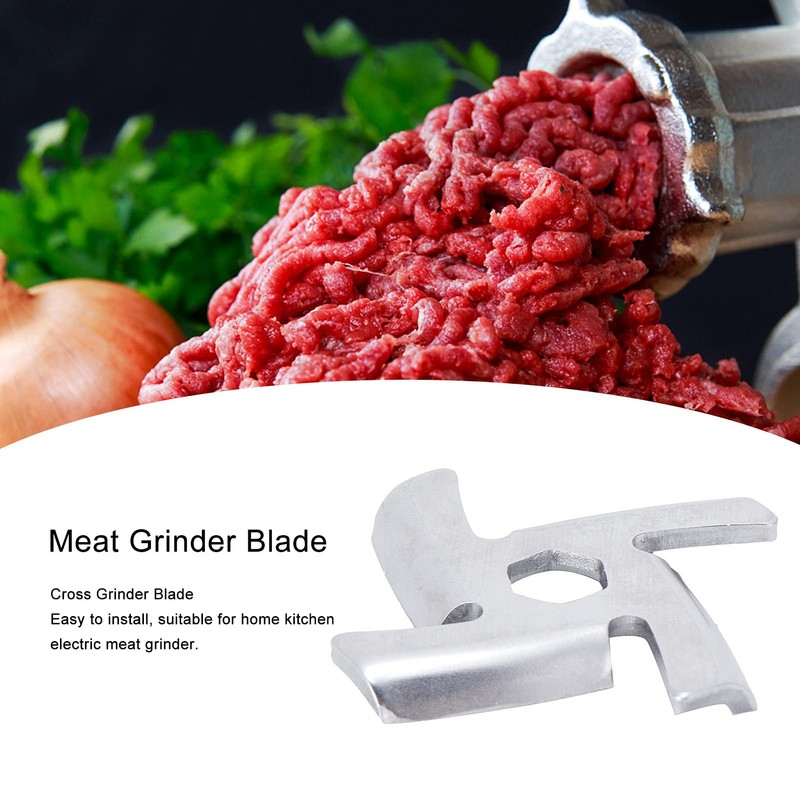 Meat Grinder Blade,Electric Mincer Blade Stainless Steel Cross Grinding Plate