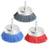 FPPO 3Pcs 3 Inch Assorted Cup Brushes Abrasive Wire Nylon