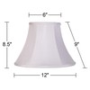 White Small Bell Lamp Shade 6" Top x 12" Bottom