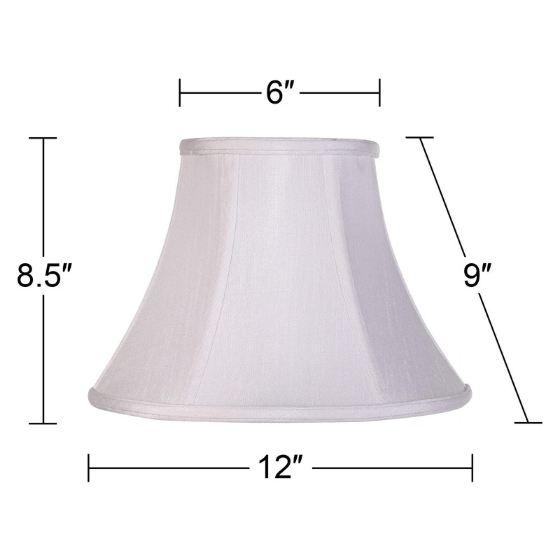 White Small Bell Lamp Shade 6" Top x 12" Bottom