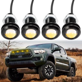 XUKEY 4x Amber LED DRL Raptor Style Grill Mark Light Eagle Eye Hawkeye Fog Lamps F150