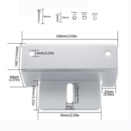 Bohaner Pack of 4 Z-Angle Brackets Solar Panel Mount with Nuts and Screws Aluminium Z Bracket for Solar Panel for Caravans Walls Boats Roofs