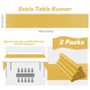 KKJIAF 2 Pack Gold Table Runners 12 x 108 Inch,