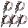 Glarks 5pcs 44-51mm Stainless Steel Hose Clamps with T Bolt