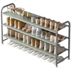 INGIORDAR Shoe Rack 3 Tier Long Storage Organizer Wide Metal
