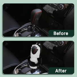 HABNVUON Car Gear Shift Cover, Car Shifter Hoodie, Car Shift Knob with Shark Hoodie, Winter Warm Hoodie Gear Shift Cover, Car Decorations Cute Shift Knob Cover for Car Gear Shifter (Black)