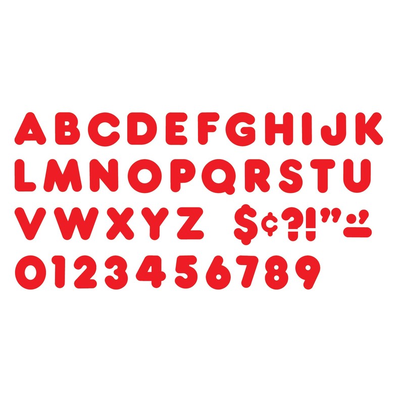 Red 4-Inch Casual Uppercase Ready Letters®