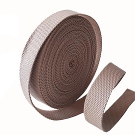 VIAILI SYMIE Heavy Cotton Webbing 1 Inch Wide 10 Yard for Webbing Bag Handles, Bag Strap,Tote Bag Webbing，Cloth Belt,Making Outdoor Supplies (Khaki, 1 inch)