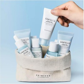 SKIN1004 Madagascar Centella Hyalu-cica Travel Kit- Tóner, Sérum, Crema Hidratante y Sleeping Pack, 4 Pasos