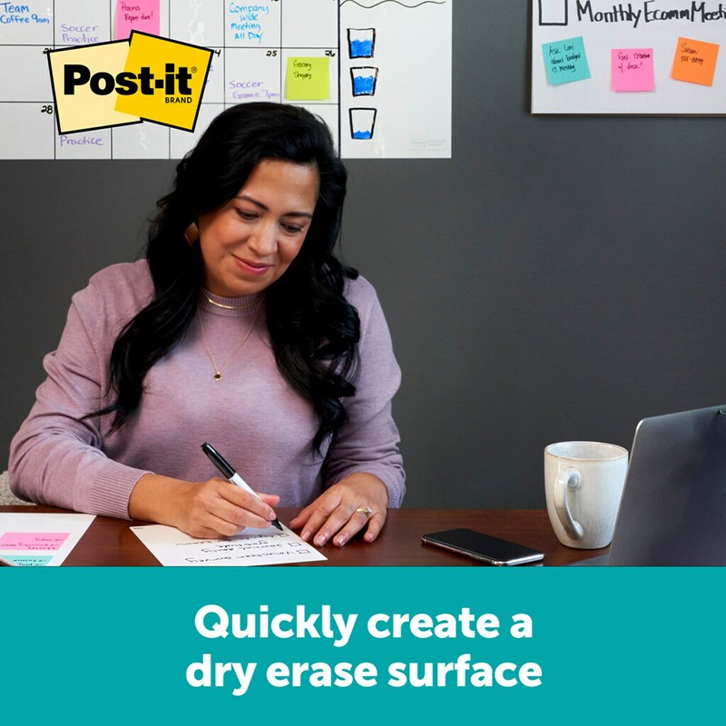 Post-it Flex Write Surface Sheets, 2 Pack, 9.1 x 9.1