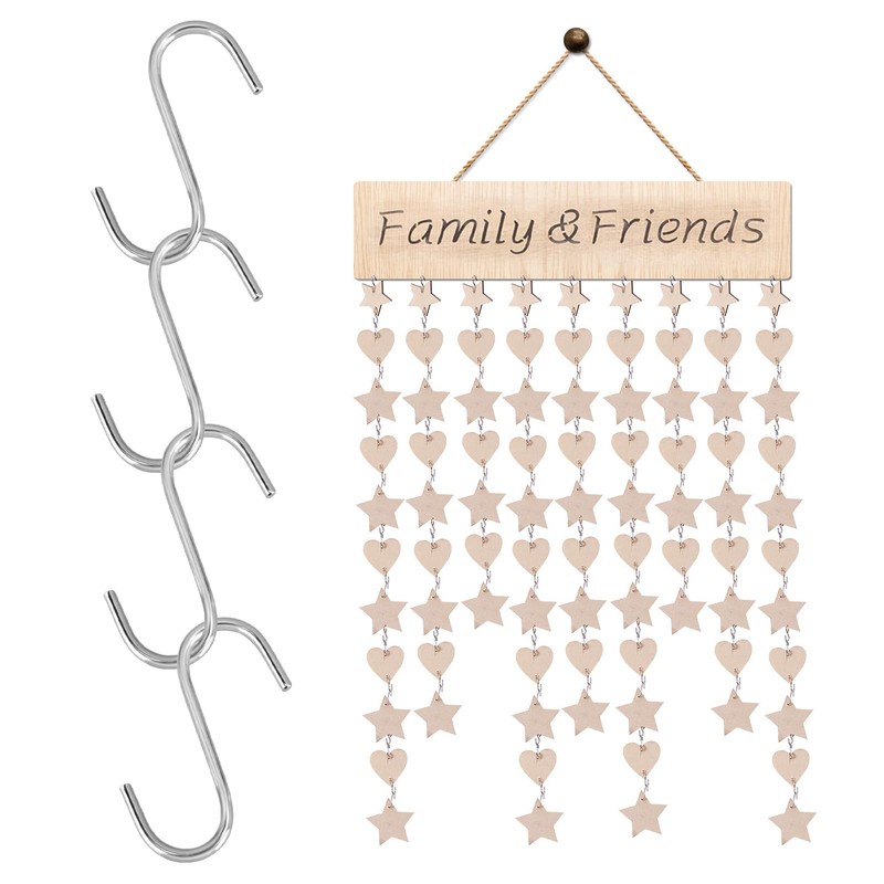HIKPACKER Pack of 150 Mini S Hooks, Stainless Steel, 2