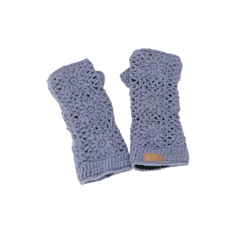 GURU SHOP Crocheted Flower Hand Warmers, Arm Warmers Made of