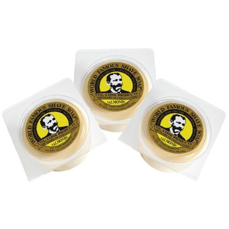 Col. Conk World's Famous Shaving Soap, Almond 3 - Pack