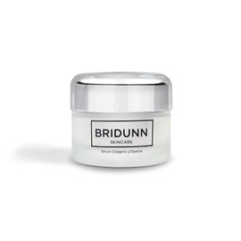 · Sin Parabenos Bridunn Suero Doble Colágeno — Marino + Hidrolizado + Elastina · Efecto Tensor y Antiedad · Firmeza y Contorno Facial · Sin Parabenos · Dermatológicamente Probado · 30 ml