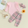 fhutpw Newborn Baby Girl Clothes Infant Rib Frill Long Sleeve