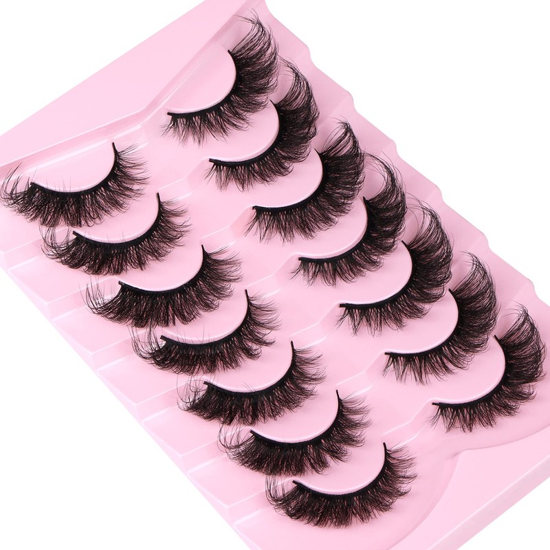 Mink Lashes Full False Eyelashes Wispy Cat Eye Lashes Strip