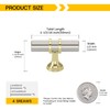 Rergy Cabinet Handles Drawer Pulls and Knobs, 10Pack Brushed Nickel
