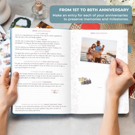 Clever Fox Anniversary Journal – Couple Memory Book & Photo Album with Writing Space – Wedding, Bridal Shower & Married Couple Gifts (Aquamarine)