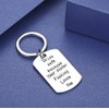 Meiligo Drive Safe Keychain - Silver, Modern Classic, Men's Gift