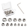 Kioiner 12Pcs Stainless Steel Drill Stop Bit Collar Set, 3-16mm