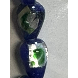 FANCY blue lampwotk tear drops10x8mm as pictured 40 total handmade Glass beads