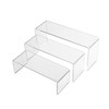 3PCS Clear Acrylic Display Risers,Showcase Shelf for Figures, Buffets, Cupcakes