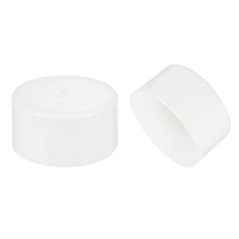 QUARKZMAN Pack of 2 95 mm Chair Leg Caps Rubber Caps Round Protective Caps Vinyl Plug Caps Plastic Inserts for Pipes, Fences, Posts, Furniture, Railings, White