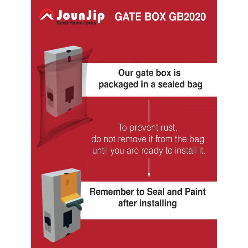 JOUNJIP GB2020 Gate Lock Box Steel Gate Box (1 3/4"