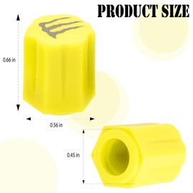 MEAJOO 8PCS Claw Tire Valve Stem Caps, Car Tire Air Cap, Corrosion Resistant Leak-Proof Wheel Valve Cover, Universal Stem Covers/Dust Caps for Cars, Trucks, Bikes, Motorcycles, Bicycles(Yellow)