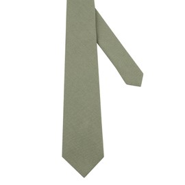 Mens Slim Width Color Linen Neckties - Standard and Extra Long Tie (Sage Green, Standard 58 ")