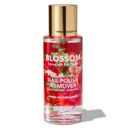 Blossom All Natural, Scented, Organic Plant-Based, Vegan, Cruelty Free, Acetone Free Nail Polish Remover, Infused with Real Flowers, Made in USA, 2 fl. oz., Spring Bouquet