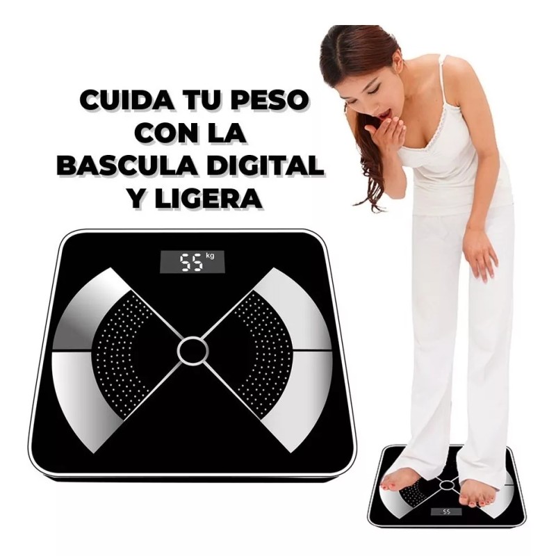 EGTMA Bascula Digital Para Peso Corporal Pilas Hasta 180kg