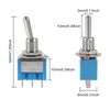 AEDIKO 12pcs Mini Toggle Switch 3 Pin ON/Off/ON SPDT AC