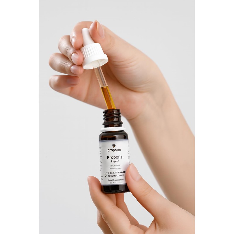 PROPOLUX Alcohol-Free Propolis Drops – Unique Lactic Acid Extraction, PG-Free