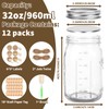 32oz Glass Mason Jars Wide Mouth 12-Pack with Airtight Lids