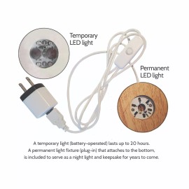 Handmade lighted decorative frosted glass wine bottles