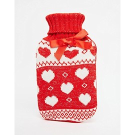 NPW Winter Warmer Fair Isle Heart knit Sweater over Hot Water Bottle, 750ml