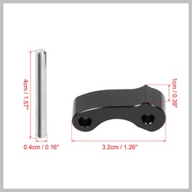 RATCHROLL Black Aluminum Rear Window Latch Hinge Pivots for Toyota Tacoma 1995-2004 Replacement Car Parts