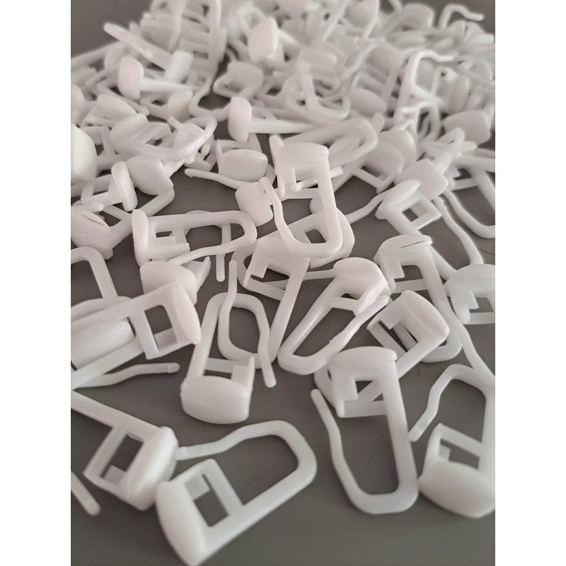 Pleated Gliders/Curtain Hooks with Flat Head 11 x 9 mm,