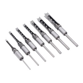 Hole Drill Bit 7 Pcs Woodworking Drill Bits, HSS Woodworking Hole Saw Mortising Chisel Drill Bits Set 1/4in 5/16in 3/8in 2/5in 1/2in 9/16in 5/8in Countersink Bits