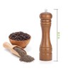 IEOVO 8" Wood Pepper Mill, Solid Wood and Adjustable Ceramic