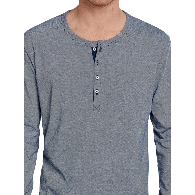 Schiesser Men's Long Pyjamas with Button Placket, Nightwear Set