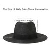 Women Wide Brim Straw Panama Hat Roll Up Summer Fedora