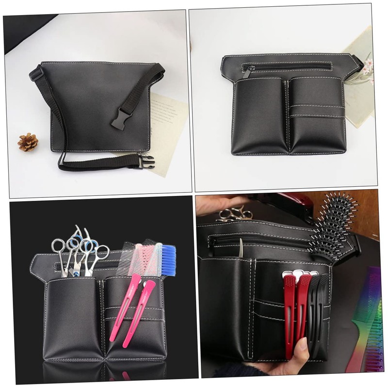 Healvian Hairdressing Waist Bag Organizer for Stylists Pu Tool Holder