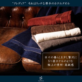 Premium Tsubame Towel, Founded in 1887, Senshu Towel, Made in Japan, Hotel Specifications, Bath Towel, Set of 2, Thick, High-Quality Grade, Supima Cotton, 100% Cotton, 340 Momme, Brown