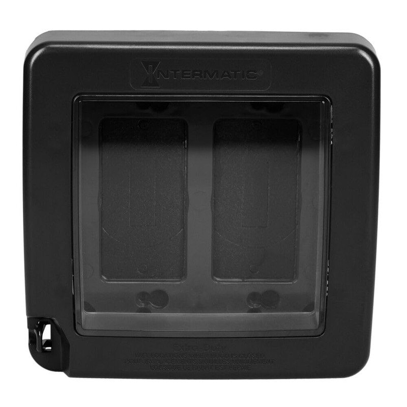 Intermatic WP7200BL Low-Profile In-Use Weatherproof Cover, Black - Durable Outdoor