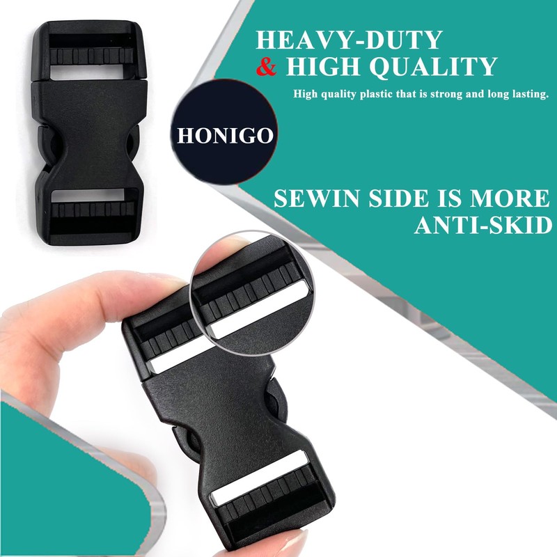 honigo Quick Side Release Buckles 1" Wide 3 Pcs Dual